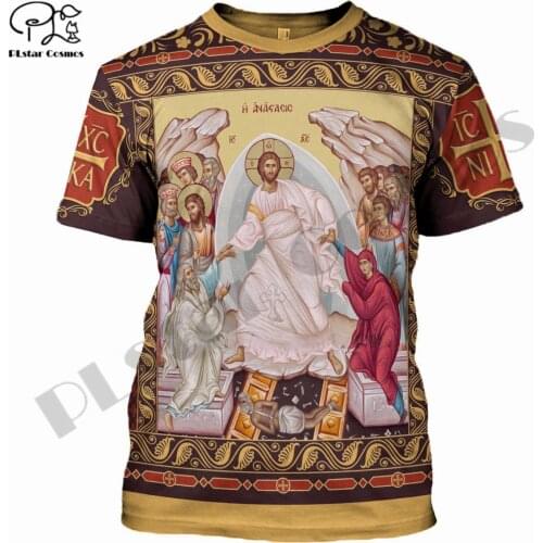 PLstar Cosmos 3DPrint Newest Men/Women Unisex Jesus God Art T-shirt Shorts Sleeve Gift Unique Funny Harajuku Streetwear Style-1