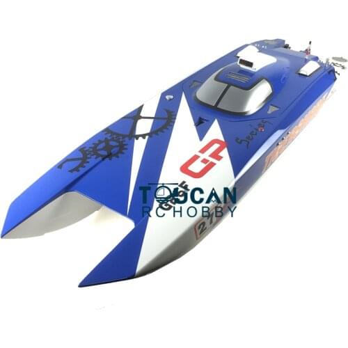 G30F ARTR Catamaran 50" FiberGlass 30CC Engine Gas RC Boat Water Cool Sys Blue TH02701