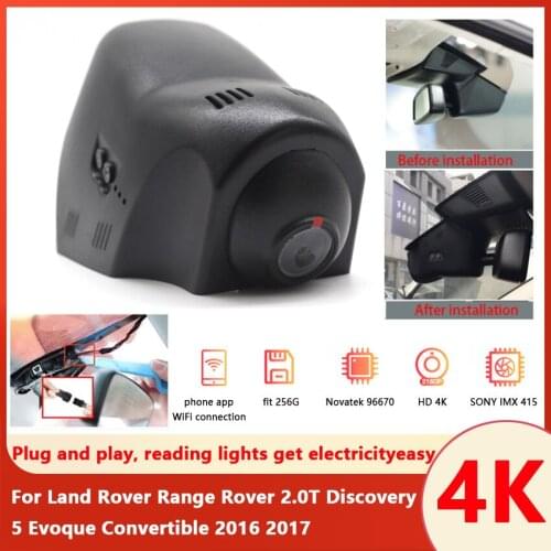 Easy to install Car Wifi Video Recorder Dash Cam Camera For Land Rover Range Rover 2.0T Discovery 5 Evoque Convertible 2016 2017