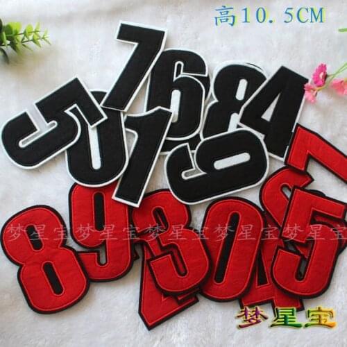 Adhesive stickers cloth cloth stickers clothes patch number suit armband team shirt with height 10.5cm A115