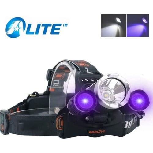 TMWT UV Headlamp Backlight Head Lamp -Detect Fake Money/Jewelry - Pet Urine & Stain Detector 395-405NM uv Headlight