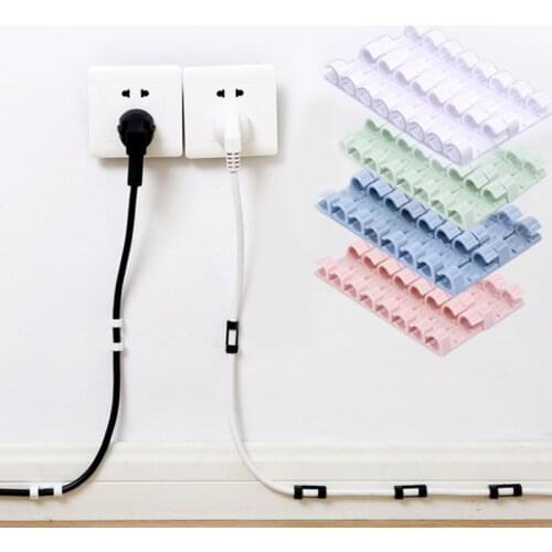 Wire Organizer Securing Cable Clamp Finishing Tool Fixed Fit Buckle Data Line 1Set Storage Holder Storage Clips Cables Storage