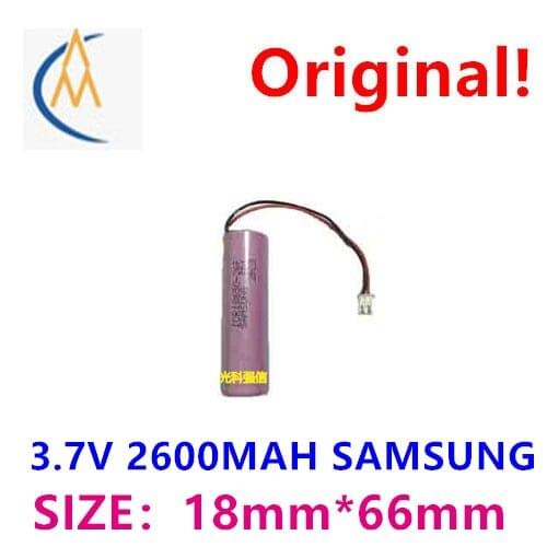 Original Samsung 18650 lithium rechargeable battery 2600mAH 3.7V strong light flashlight with lead audio lighting equipment