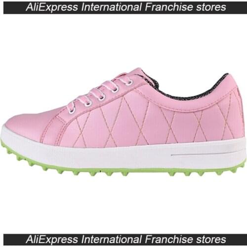 PGM High Quality Women Run Ultra Light Waterproof Sports Golf Shoes Lady Breathable Non-slip Nailless Specialty Training Shoes