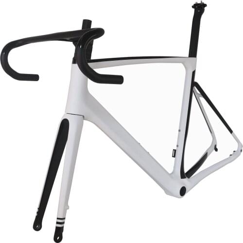 Fully Hidden Cable 47/50/53/56cm Carbon Fiber T1000 Disc Road Frame TT-X23 Maximum Tire Width 32C