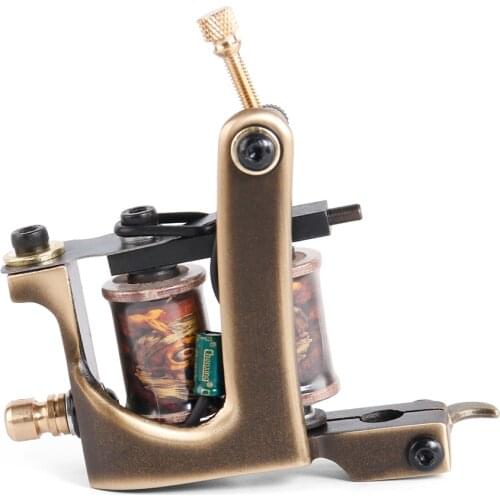 Professional Tattoo Machine 10 Wrap Coils Copper Frame Tattoo Machine Liner Manual Tattoo Machine