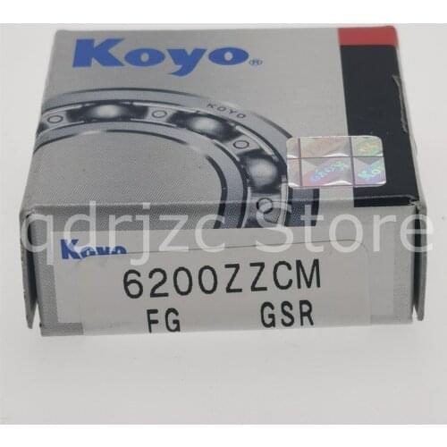 KOYO deep groove ball bearing 6200ZZCM 6200Z = 6200-2Z = 6200ZE 10mm X 30mm X 9mm