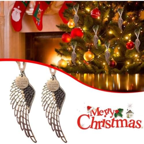 Christmas Wing Angel Alloy Pendant Good Life Memorial Ornaments Home Christmas Decoration Memorial Ornaments My Dear