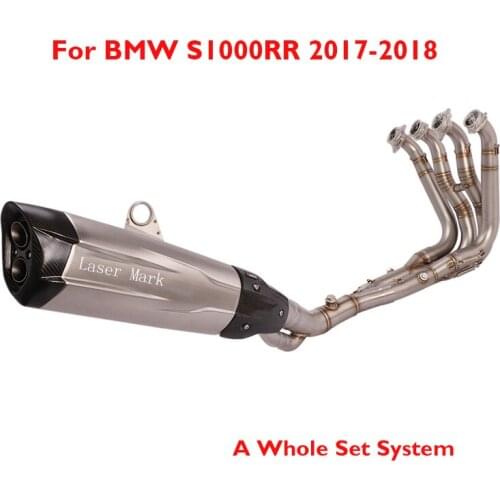 S1000RR Motorcycle Exhaust Pipe Muffler System Silencer Escape Slip on Header Connect Link Tube Pipe for BMW S1000RR 2017 2018