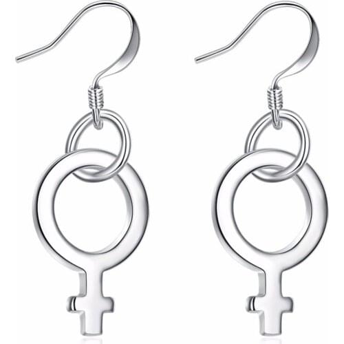 September new models 925 sterling silver pendant earrings elegant female models jewelry earrings sweet wedding