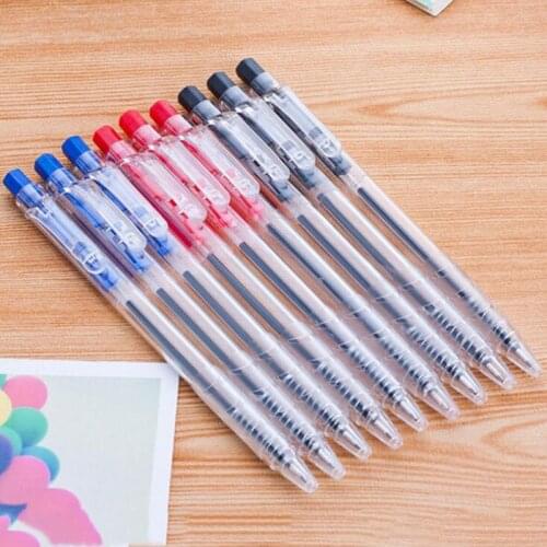 3pc Simple Press Ballpoint Pen 0.7 Mm Bullet Ball Beautiful Student Exam Work Writing Office Supplies Exquisite Small Gift