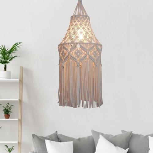 Nordic 2021 new country style woven cotton LED chandelier living room home decoration ceiling Pendant light