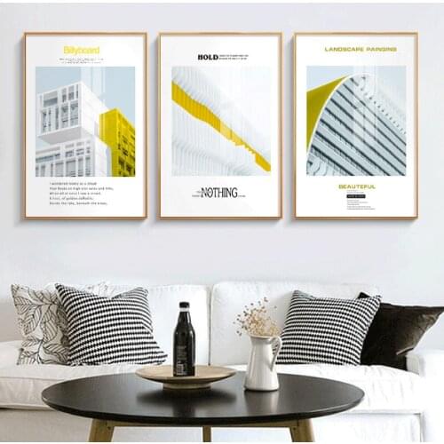 Modern Architecture White Building Poster Canvas Print Painting Wall Art Living Room Home Decoration