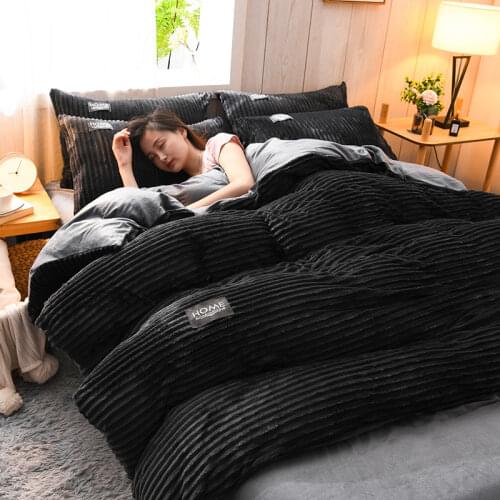 200*230/220*240cm Thick Duvet Cover Winter Warm Soft Double Side Plush Bed Blanket Comforter/Quilt/Blanket Case Queen King Size