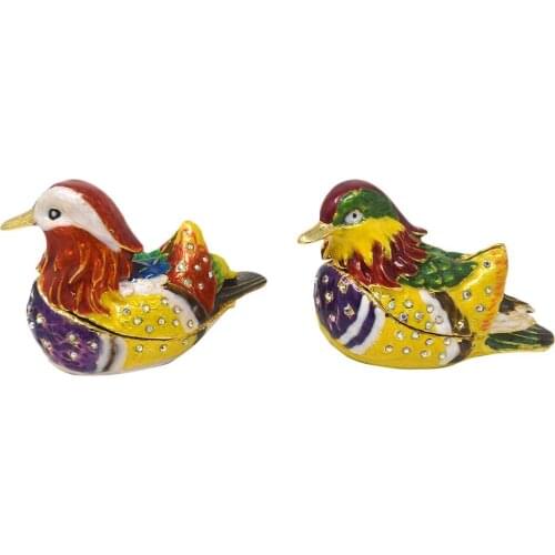 Bejeweled Mandarin Ducks Feng Shui Home Decor