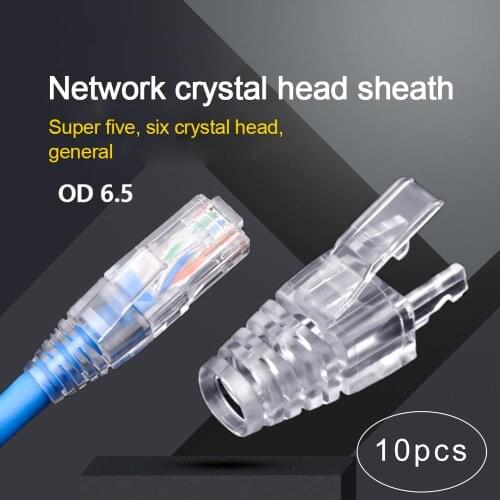 10PCs CAT5E CAT6 RJ45 Ethernet Network Cable Strain Relief Boots Cable Connector Plug Cover RJ45 Cable Connector Protector