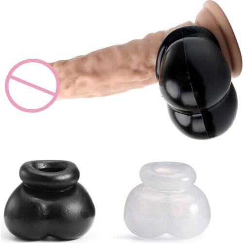 Silicone Cock Ring Penis Ring Soft Scrotum Sleeve Ball Stretcher Male Testicle Bondage Chastity Cage Time Delay Sex Toys For Man