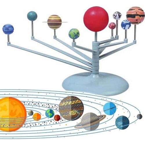 1Set Solar System Nine Planets Model Science Kit DIY Assembly Parent-child Interaction Planetarium Toy Kids Educational Toy