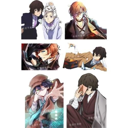 Anime Bungou Stray Dogs Printed Suitcase Stickers Cartoon Cosplay Prop Laptop Travel Luggage Decor Decals Women Men Gift 1 pcs