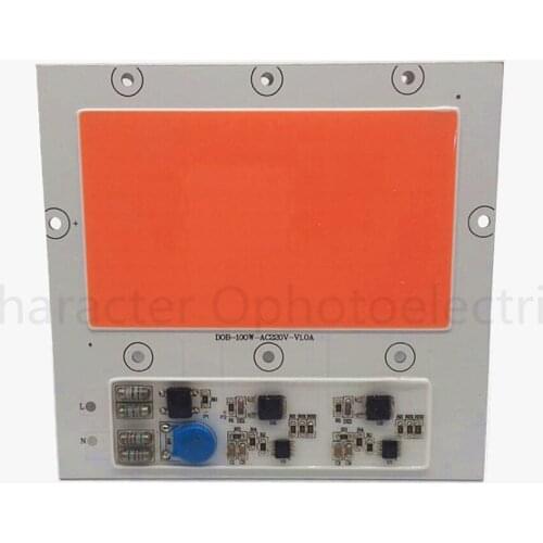 1pcs New 100W 100 Watts 380NM-840NM Full Spectrum LED COB Chip, Integrated Smart IC Driver 220V For Plant Growth light