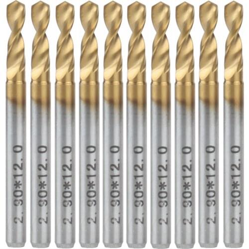 10x Titanium Nitride Coated Carbide PCB CNC Drill Bits Router 2.9mm