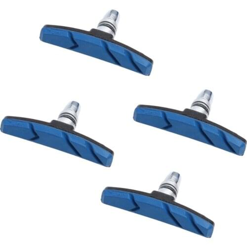 2 Pairs of Mountain Road Cycling Bike V Brake Pads Braking Shoes Blocks Cycling Accessories for MTB V-brake System (Blue