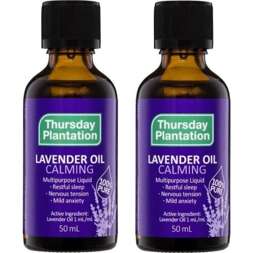 2PACK Thursday Lavender Aromatherapy Essential Oil 50ML for Calm Stress Relax Mind Quality Sleep Nervous Tension Headache Relief