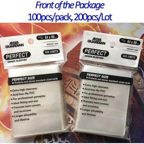 200pcs/pack 65*90mm Clear Card Sleeve Perfect Fit Card Sleeve Card Protector Perfect Size Magic Pokemon Yugioh Inner Card Sleeve