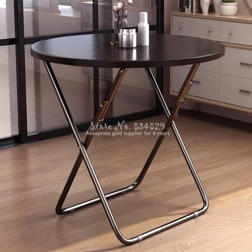 21%Folding Table Dining Table Home Small Apartment Round Table Square Portable Folding Simple Square Eating Table