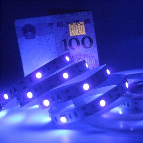 50cm 1m 1.5m 2m USB LED UV Tape Ribbon lamp 5050 SMD 30leds/m DC 5V USB Ultraviolet flexible LED strip light IP30 Not Waterproof