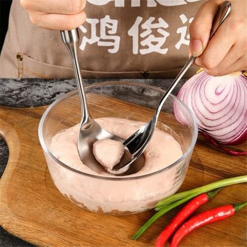 Non-Stick Creative Meatball Maker Spoon Meat Baller With Elliptical Leakage Hole Meat Ball Mold Kitchen Utensil Meatball Spoon