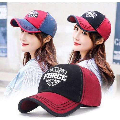 Spring Autumn New Multi Ply Line Washed Old Baseball Cap Pure Cotton Fading Sun Hat for Men and Women