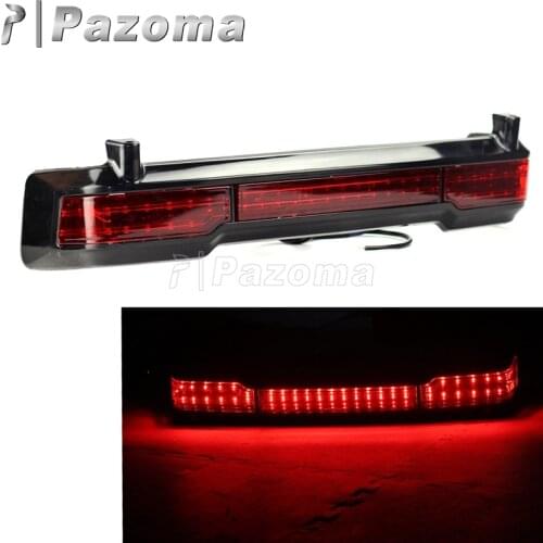 Black Motorbike ABS Red LED Rear Tail Brake Lights Motorcycle Running Light For Harley Touring Classic Ultra King Tour Pack