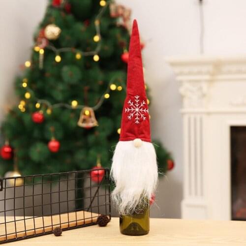 Restaurant Hotel Home Wine Bottle Dress Decoration Creative Christmas Apron Wine Bottle Cover Desktop Wine Bottle Bag 5z