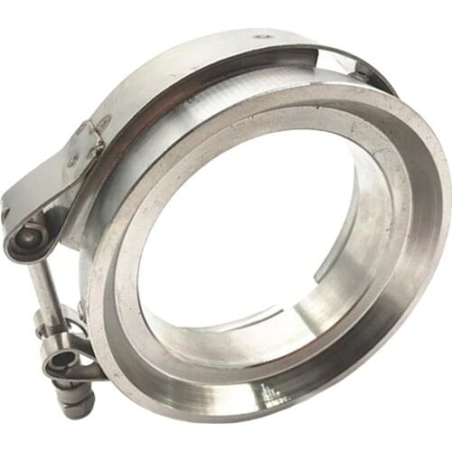 GT45 Turbocharger 3.25' Turbo Downpipe Mild Steel V-band Clamps with Flange Kit