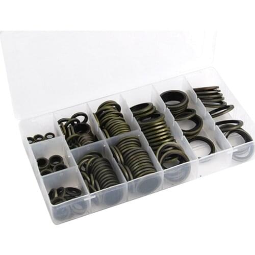 JFBL Hot 150Pcs Flat Washer Box, Galvanized Combined Washer M6-M24 Fastener Spring Washer