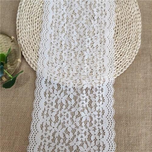 18 Centimetre wave edge white lace stretch lace fabric DIY clothing fabric accessories Wedding dress accessories E2746