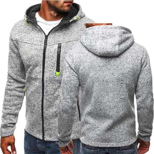 Winter Mens Sweatshirts Coat Side Pocket Long Sleeve Knitted Cardigan Full Zip up Autumn Warm Male Fashion able Casual Clothing