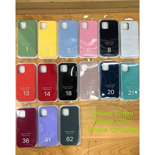 Original Hard Liquid Silicone Case For Apple iPhone 12 Pro Max Mini Shockproof OEM Cover for iPhne 12 Pro 12 Mini 11 7 8 Plus