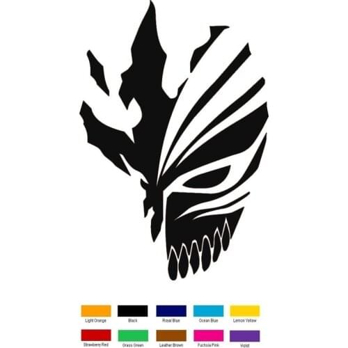 Bleach Ichigo Hollow Mask Anime Stickers for car laptop motorcycle decal sticker 15*10cm