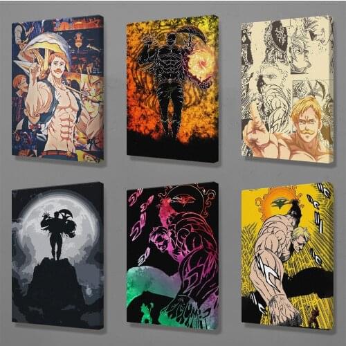 Seven Deadly Sins Escanor poster Canvas Wall Art Decoration prints for living Kid Children room Home bedroom decor Painting