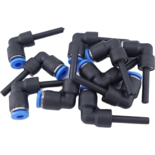 Pneumatic quick connector PLJ 4/6/8/10/12 Bent-through lever Tubular insertion-type push-through push-in elbow connector