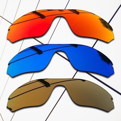 E.O.S 3 Pieces Ice blue & Fire Red & Bronze Gold Polarized Replacement Lenses for Oakley Radar Edge OO9184 Sunglasses