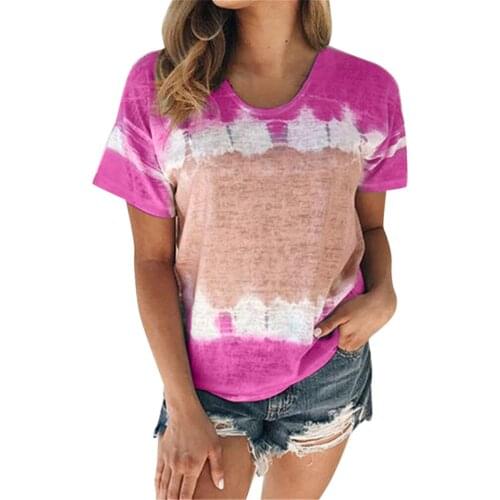 Plus Size Patchwork Womens Tee Shirts Round Neck Tops Female Spring And Summer Casual Tee Short Sleeve Top Camisas Mujer