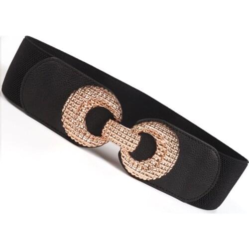 Female Waistband waist sealing Luxury design Women Stretch Elastic Wide Corset Waist Belts fashion versatile decorative Belts