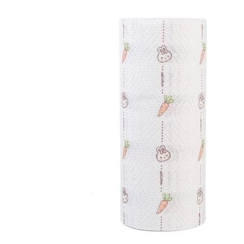 Roll disposable kitchen towel single cleaning paper lazy rag paper absorbs water oil wipe small towel tea paper