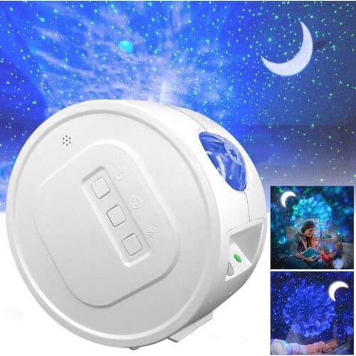 Star Sky Projector Star Night Light Projection 6 Colors Ocean Waving Lights 360 Degree Rotation Night Lighting Lamp for Kids