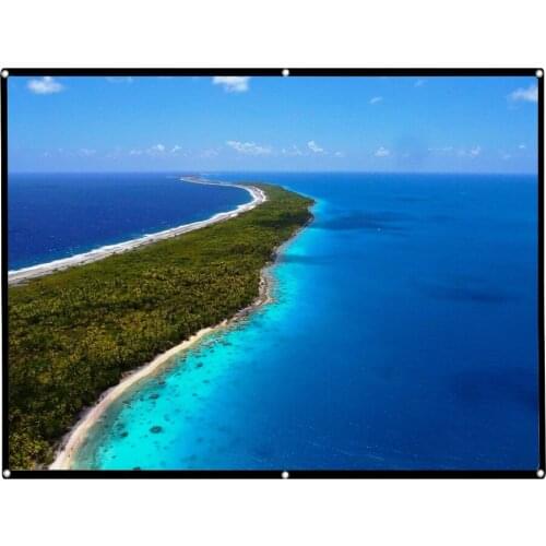 Foldable Projector Screen HD 16:9 White 60-136 Inch Diagonal Projection Screen Home Theater For Wall Projection Indoors Outdoors