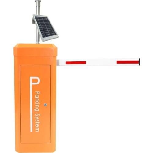 Solar Power DC Parking Lot Barrier Gate, 5 Meter Barrier Gate with Straight Boom Road Gate Barrier for Packing Access control