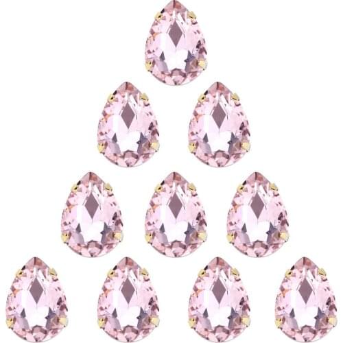 Sew on rhinestone Teardrop Strass Metal Base Buckle for jewelry making Garment DIY Multicolor/size Glass Claw Rhinestone Claw